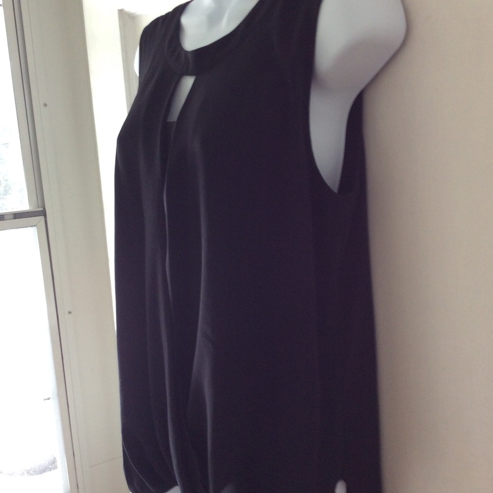 Sleeveless black top